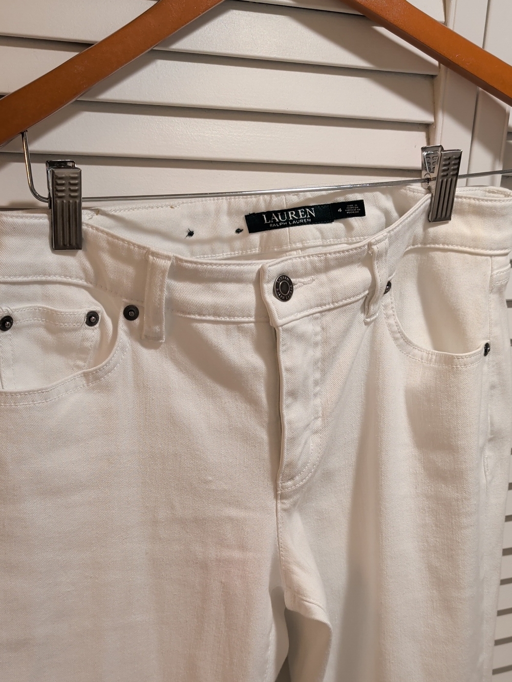 Lauren Ralph Lauren Women's Straight Leg White Jeans